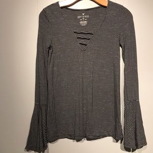 Flowy American Eagle striped top